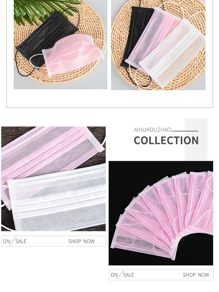 Mix and Match Colorful Mask Summer Thin Disposable Breathable Sunscreen Single Layer Two Layers Beauty Salon Beauty Hua Geng