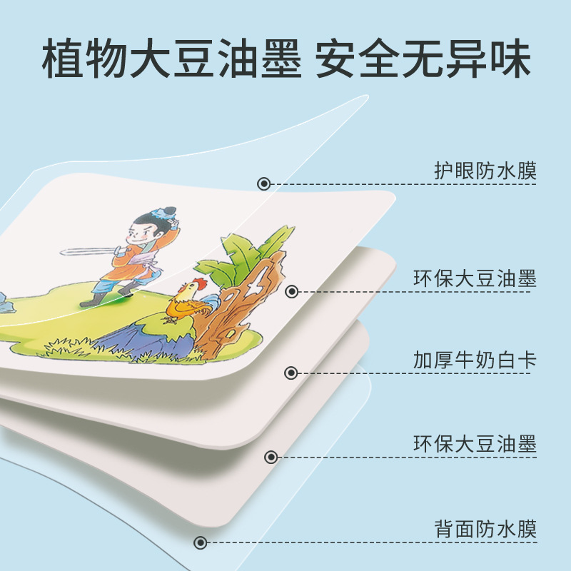 Interesting look at pictures, guess idioms, guess music, playing cards, primary school students, idioms solitaire parent-child table game cards