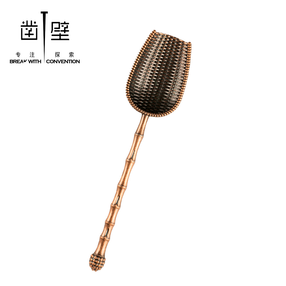 Заводская поставка медной чайной ложки, совок, подарочная упаковка, поддержка чайных аксессуаров