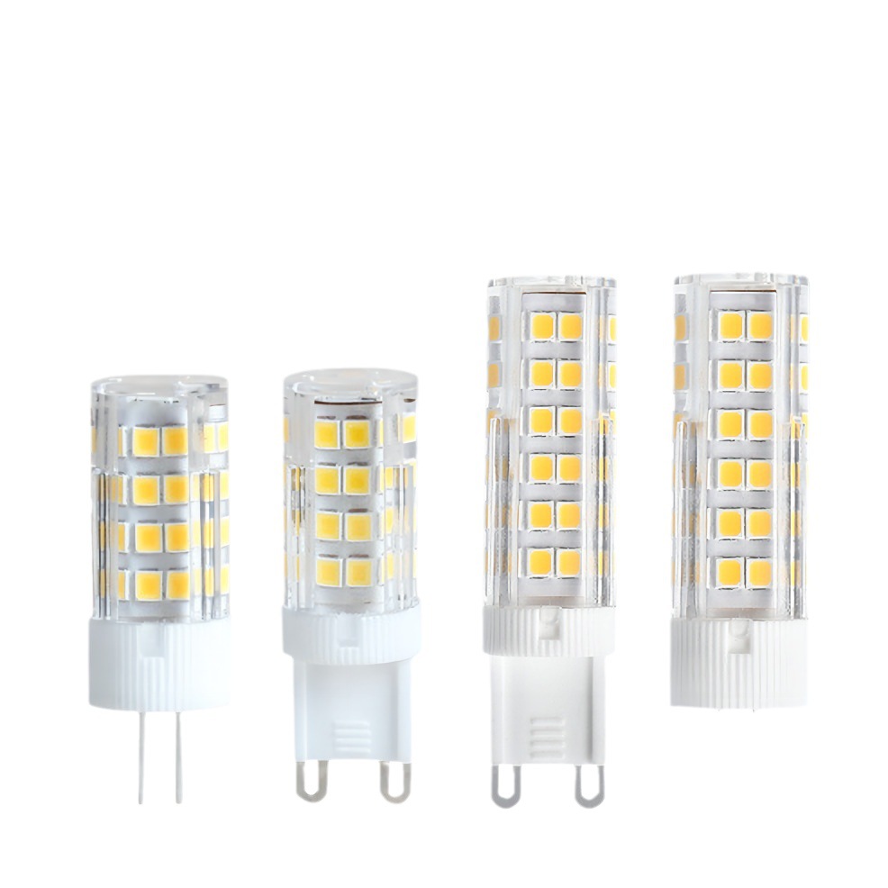 G9 lamp bead LED pin small bulb G4 bright energy-saving light source without strobe 220V ceramic corn lamp three-color light