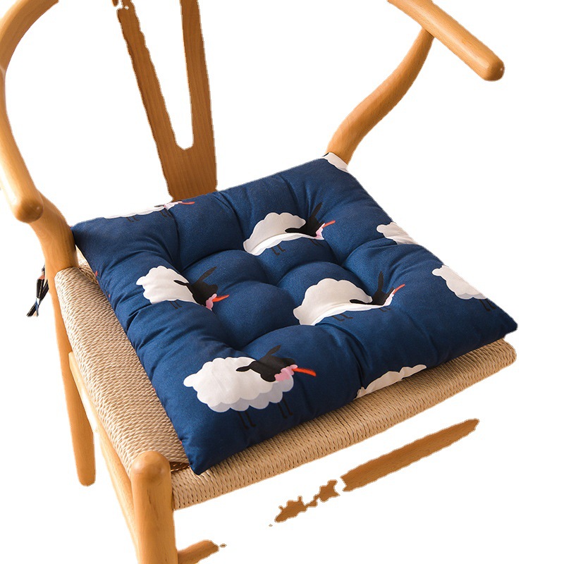 Casual Printed Cushion Chair Cushion Office Chair Cushion Futon Cushion Student Square Cushion Cartoon Bay Window Cushion