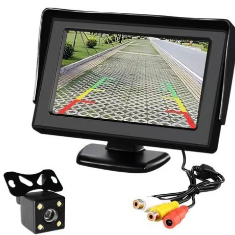 Portable Tv Car Monitor Foldable Head-Up Display Wireless 4.3inch Reverse Display