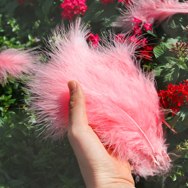 Factory wholesale diy color feather full velvet turkey feather clothing antique headdress pet toy crafts decoration