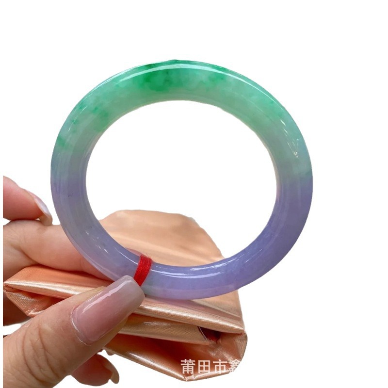 Factory Wholesale A-Grade Burmese Natural Jade Bracelet Ice Glutinous Violet Jade Bracelet Jade Bracelet for Women