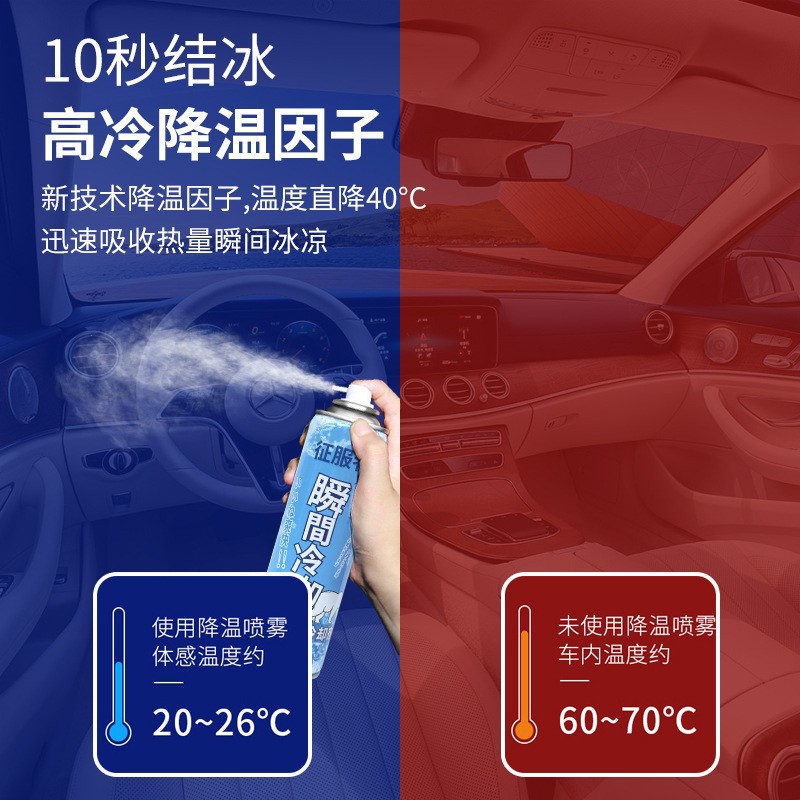 Car Rapid Cooling Spray Summer Car Supplies Refrigeration Artifact Instant Cooling Coolant Wholesale