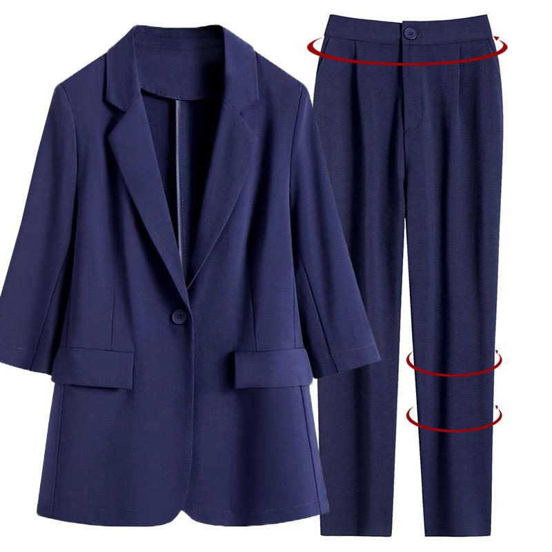 [0409] Summer New Small Suit Jacket Women's Suit Korean Loose Casual All-match Western Style Sleeve Suit