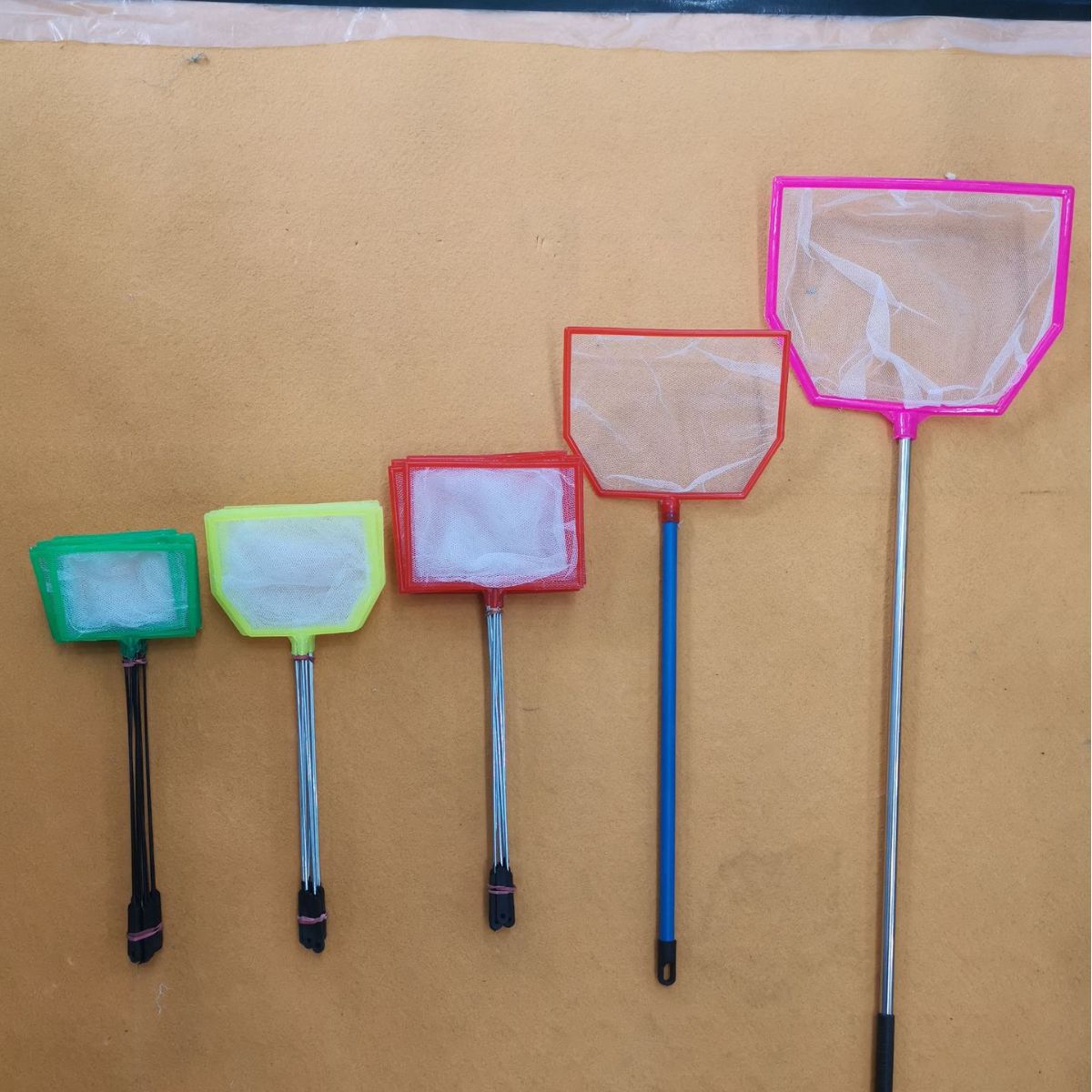 Fish tank fishing net Round Square small fish fishing small fish tank hand-made net aquarium tropical fish goldfish net pocket