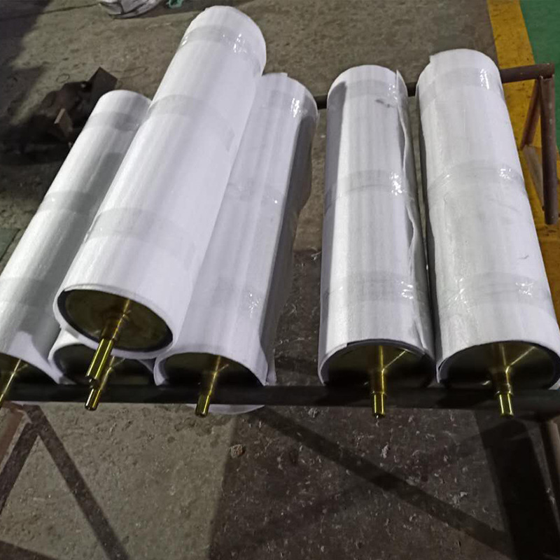 Customized Conveying Equipment Polyurethane Rubber Wheel Rubber Roller Rubber-Coated Conveying Double Bearing Wear-Resistant Customized Rubber-Coated Roller