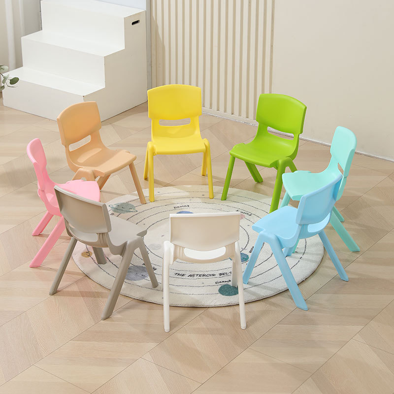 Kindergarten Chair Thickened Children's Plastic Backrest Chair Student Chair Adult Chair Training Course Stool Factory Wholesale