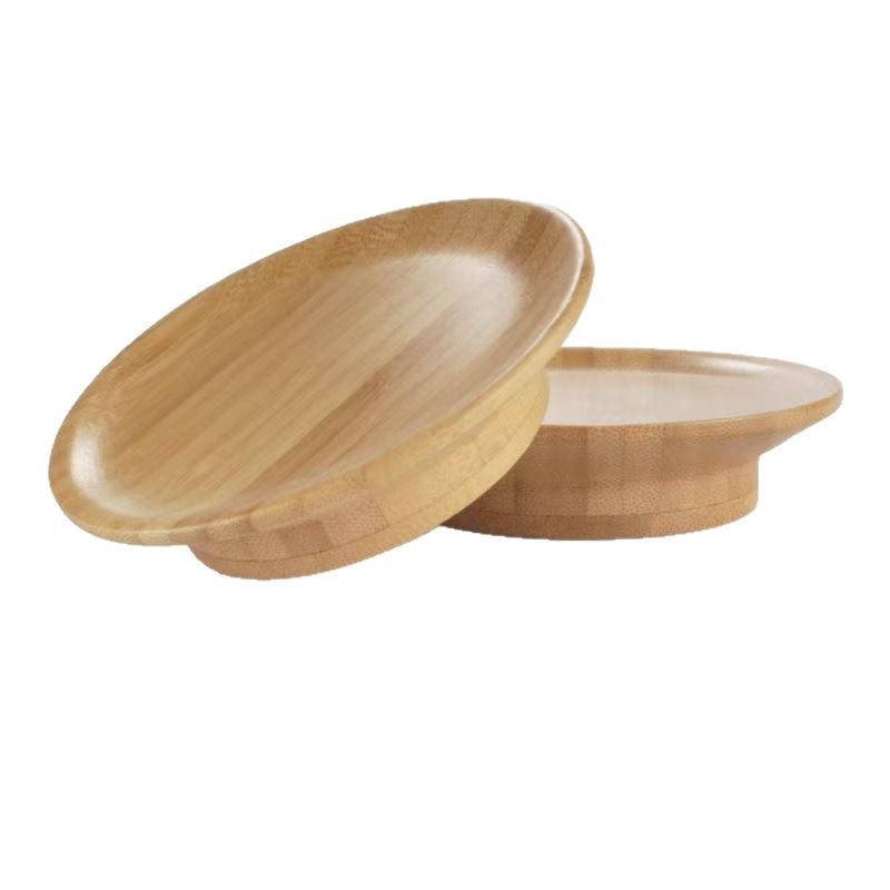 Cross-border bamboo and wood red wine cup cover round snack tray new bamboo and wood cover food board bamboo and wood dustproof and leak-proof wine cup cover