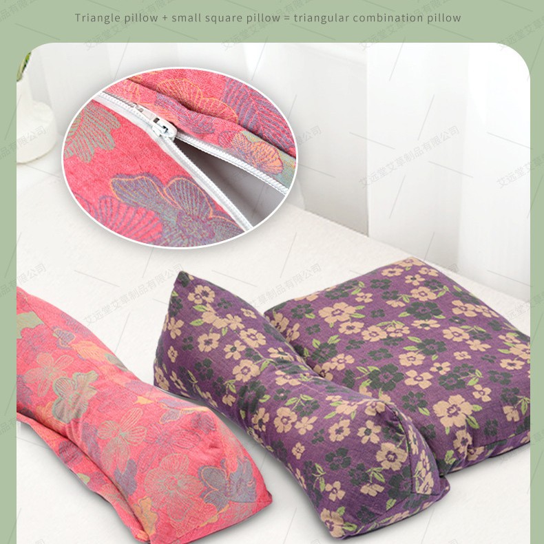 Buckwheat Shell Pillow Triangle One-Piece Pillow Home Cervical Spine Support Sleep Traction Pillow Adult Detachable Combination Buckwheat Pillow