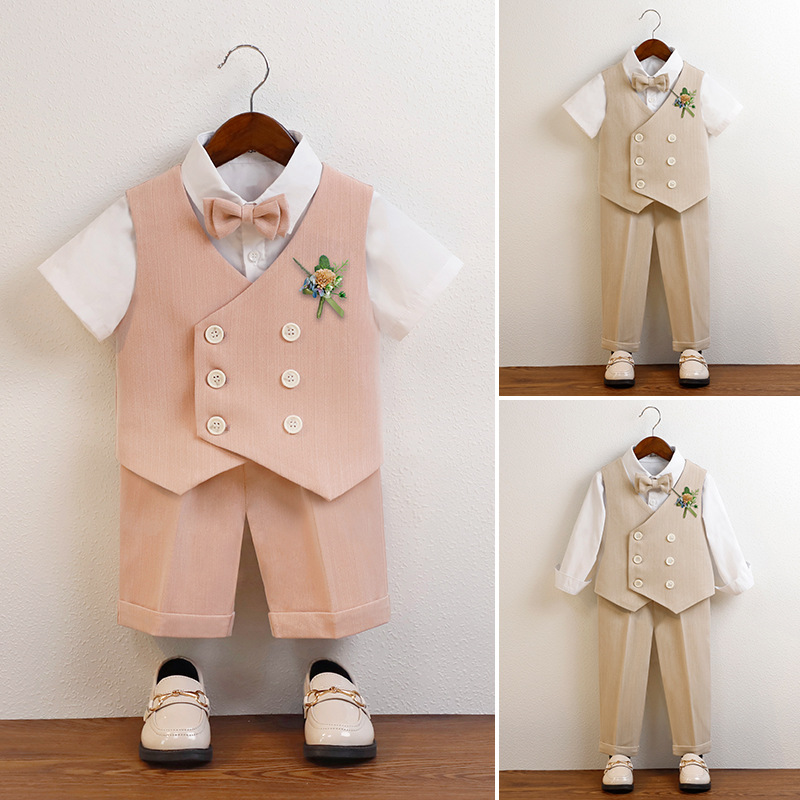 Платье для детей, весна, новый британский жилет, костюм для мальчика, платье для цветочного мальчика на свадьбу