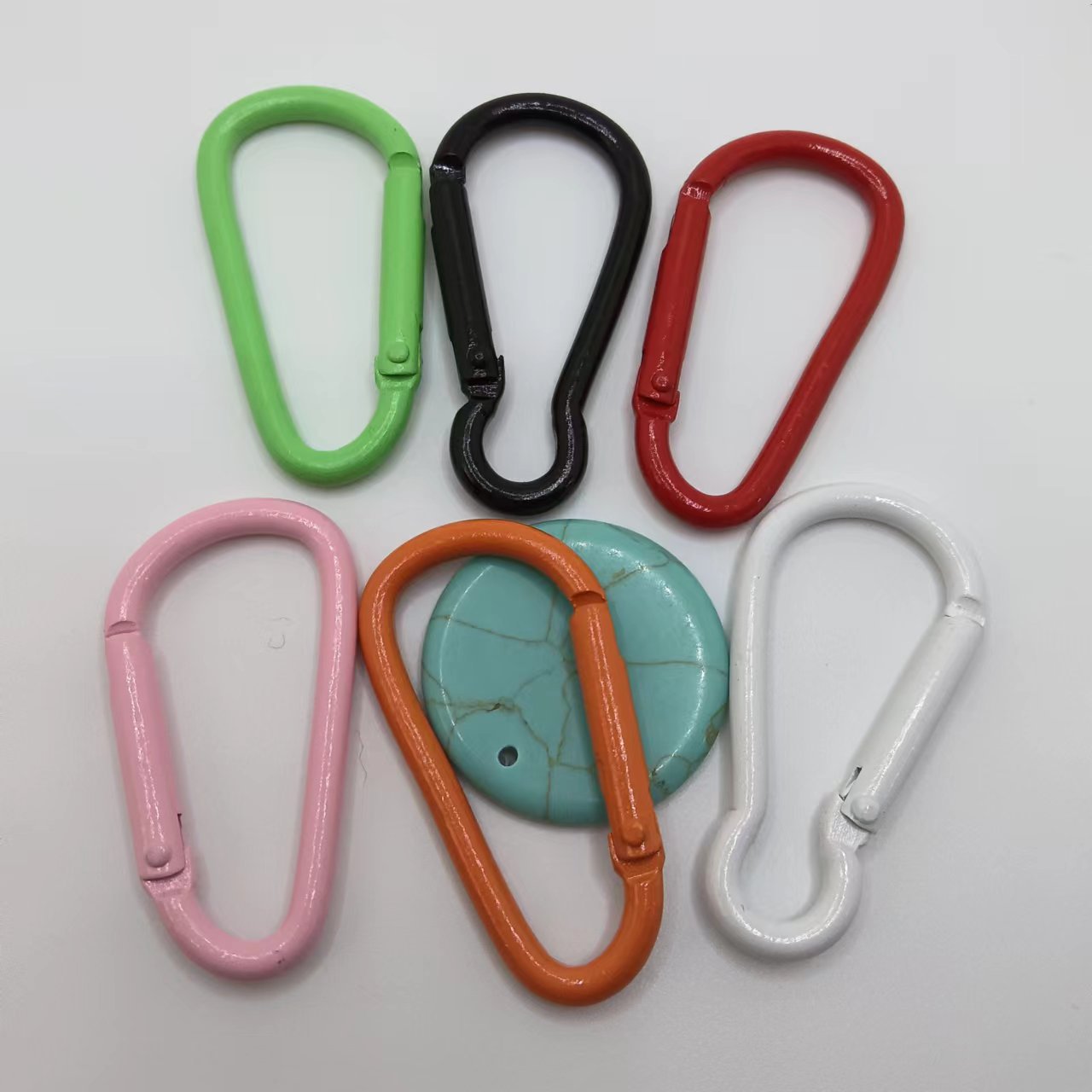 Color paint mountaineering buckle 3.6mmD shape mountaineering buckle zinc alloy quick-hang buckle luggage external travel accessories