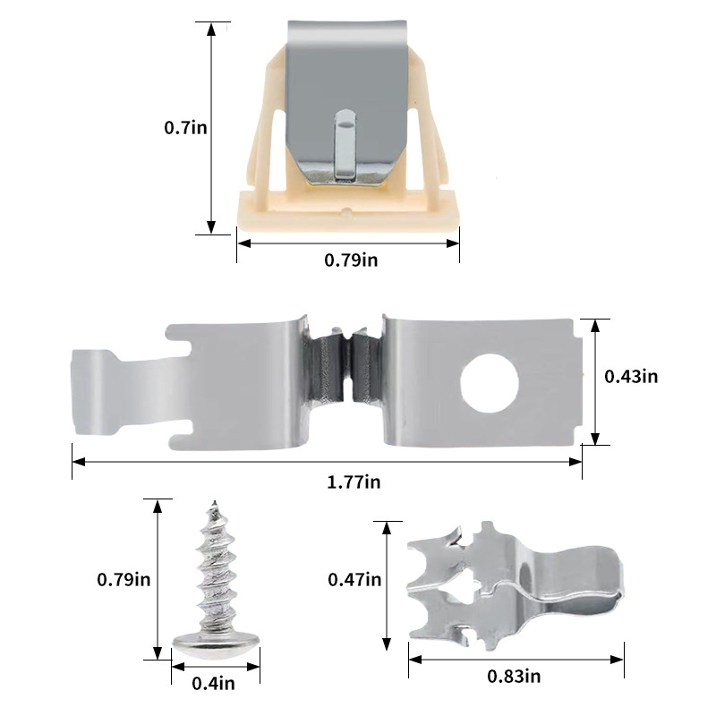 279570 Clothes Dryer Door Latch Self-Tapping Kit Wholesale Household Appliances with Components Factory Direct Sales (3Pcs)