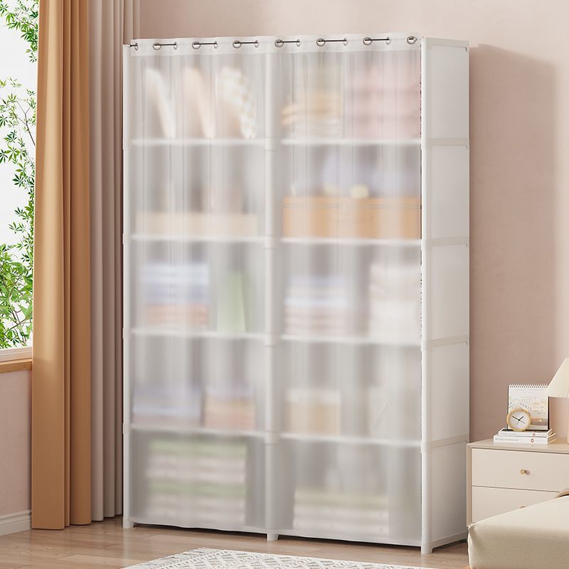 Rental Wardrobe Storage Cabinet Organizer Multi-Layer Plastic Storage Cabinet Dust-Proof Simple Kidsren's Wardrobe Hanging Clothes Rack