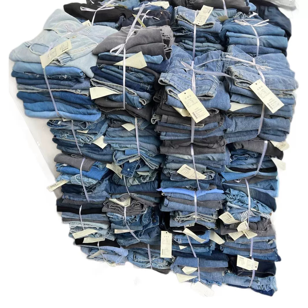 Factory Inventory Processing Low Price Women's Jeans Trousers Miscellaneous Foreign Trade Export Cabinet Jeans Wholesale