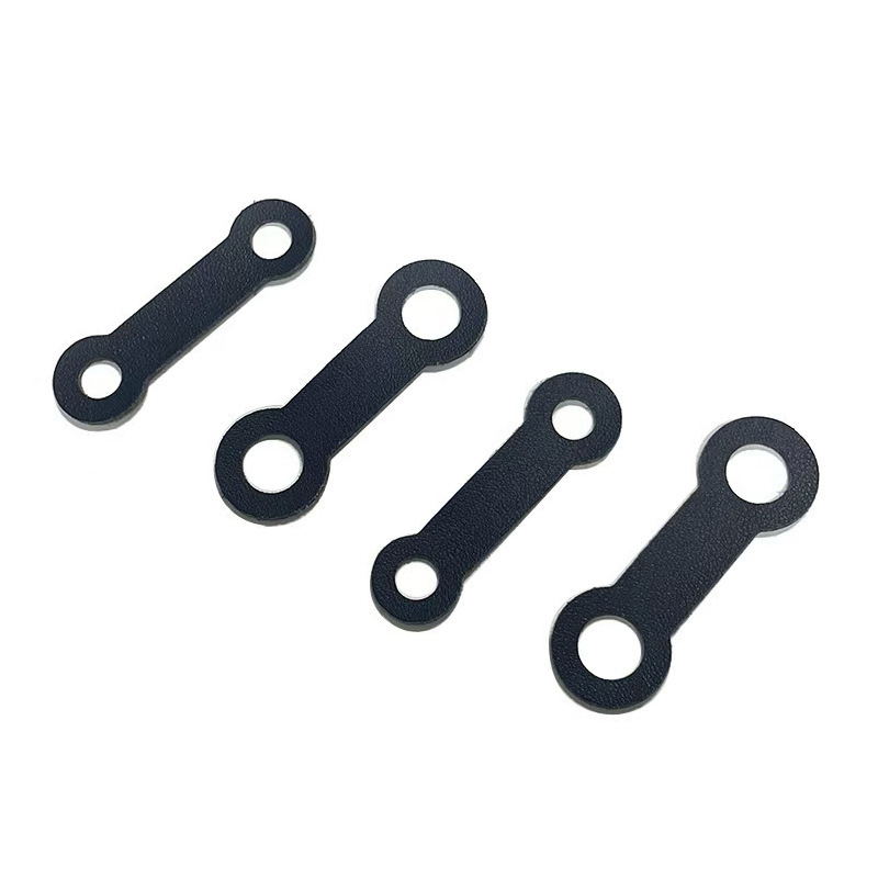 Two-hole leather buckle drop glue ultra-fiber oil edge screen printing UV logo mobile phone lanyard accessories buckle pu rope buckle leather logo