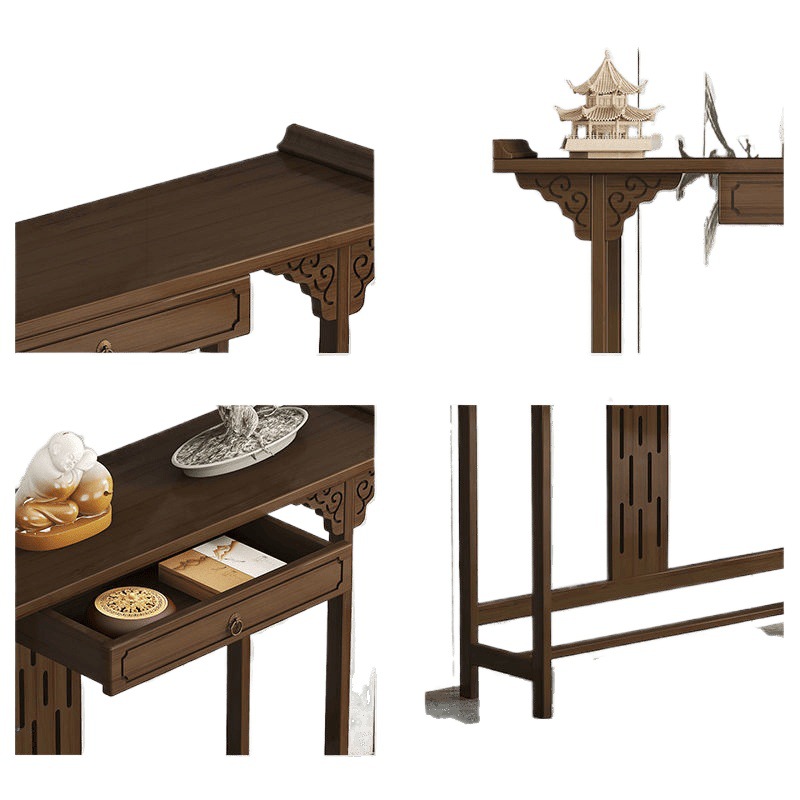 New Chinese-Style Entrance Table, Entrance Table, Zen Modern Minimalist Living Room, Long Bench, End Table, Entrance Cabinet, Narrow Style