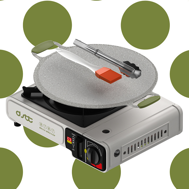 Household Multi-functional Card Stove suit Outdoor Barbecue Picnic Card Magnetic Stove Barbecue Plate Barbecue Plate Gift Batch