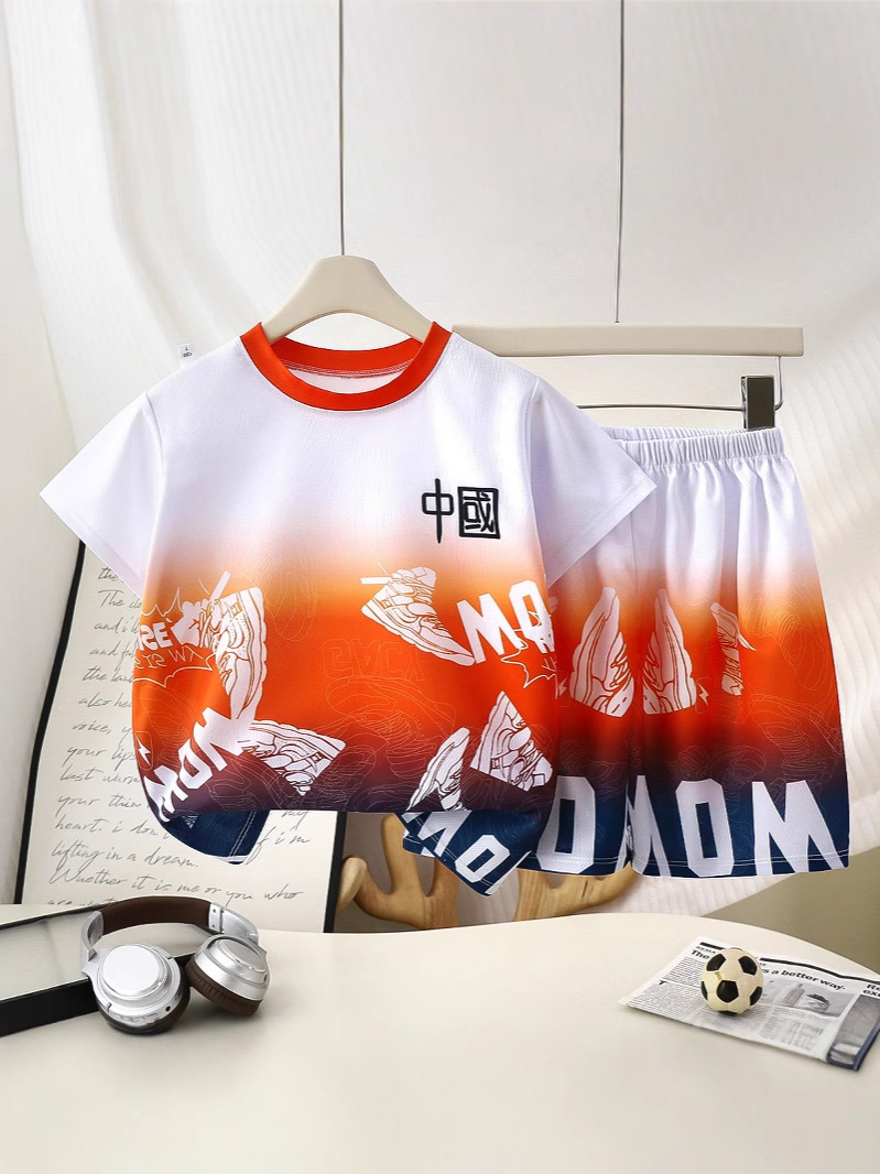 Прямые поставки с фабрики, стильный быстросохнущий баскетбольный костюм, короткий рукав, одежда для мальчиков и девочек для активного отдыха