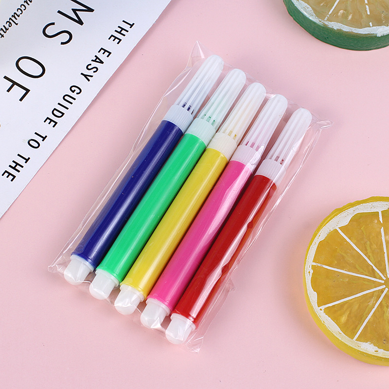 Children's diy graffiti color pen wholesale 4-color 6-color mini watercolor pen painting supplies toy graffiti painting pen accessories
