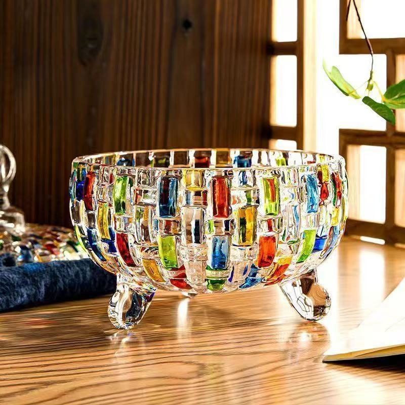 Hand-Painted Crystal Glass Candy Jar, Colorful Drift Bottle, Trendy Colorful Bar