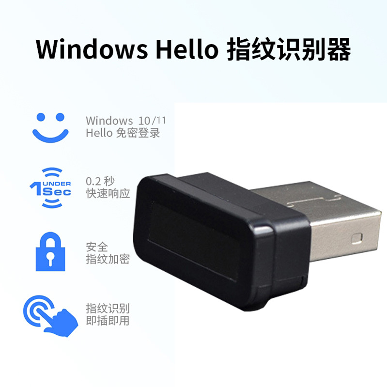 USB Fingerprint Reader Laptop Desktop All-in-One Computer Login Unlock WindowsHello