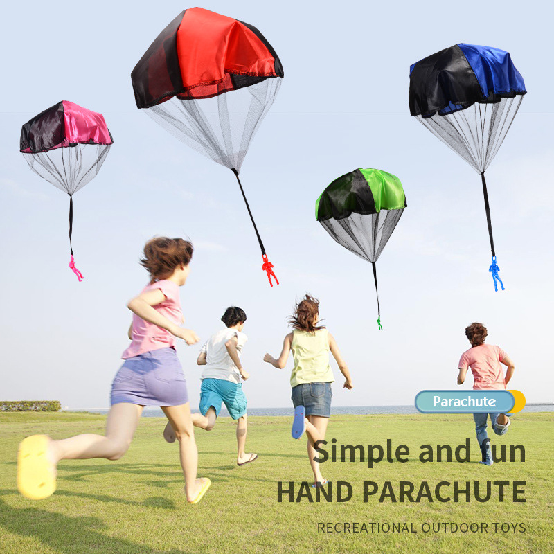 Cross-Border Popular Kidsren's Outdoor Parachute Toy Hand-Thrown Kindergarten Family Sports Wholesale Temu Hot Selling Manufacturer
