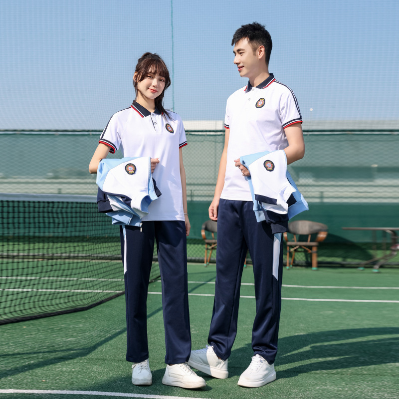 Spring and Autumn Junior High School Students High School Uniform Class Uniform suit Games Spring and Autumn Three-piece Jacket Long-sleeved Sportswear