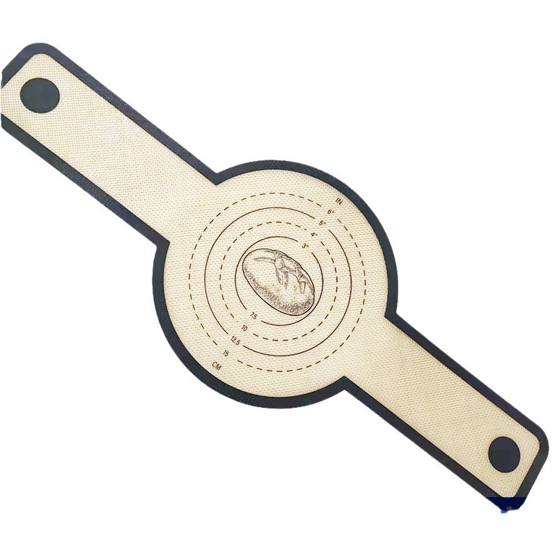Baking Bread Mat Air Fryer Long Handle Mat Dough Transfer Mat Handle Bread Baking Mat Air Fryer Accessories