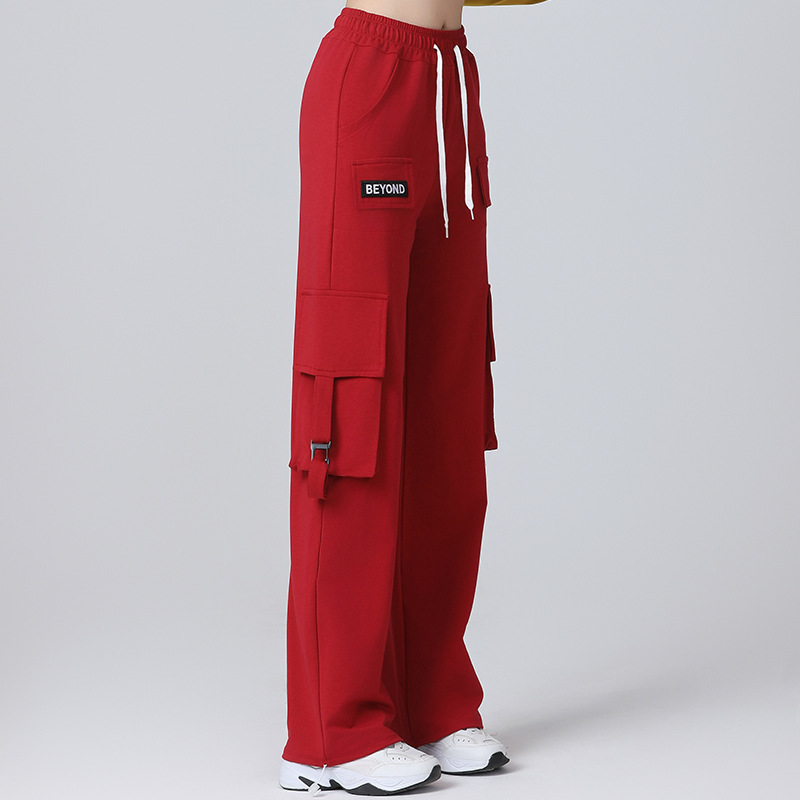 Square dance new suit overalls women's summer thin middle-aged team fitness sports pants shuffle dance dance