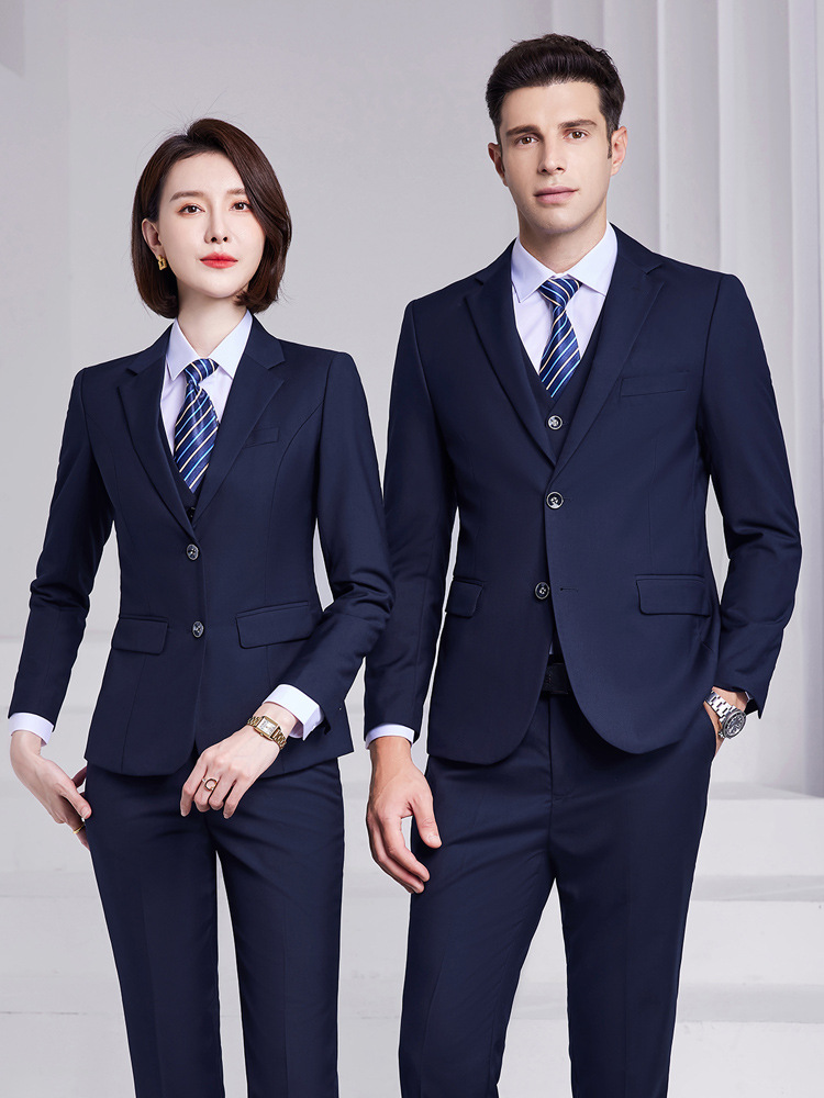 Men's and women's teacher suit suit business professional attire real estate sales Black suit formal suit bank overalls