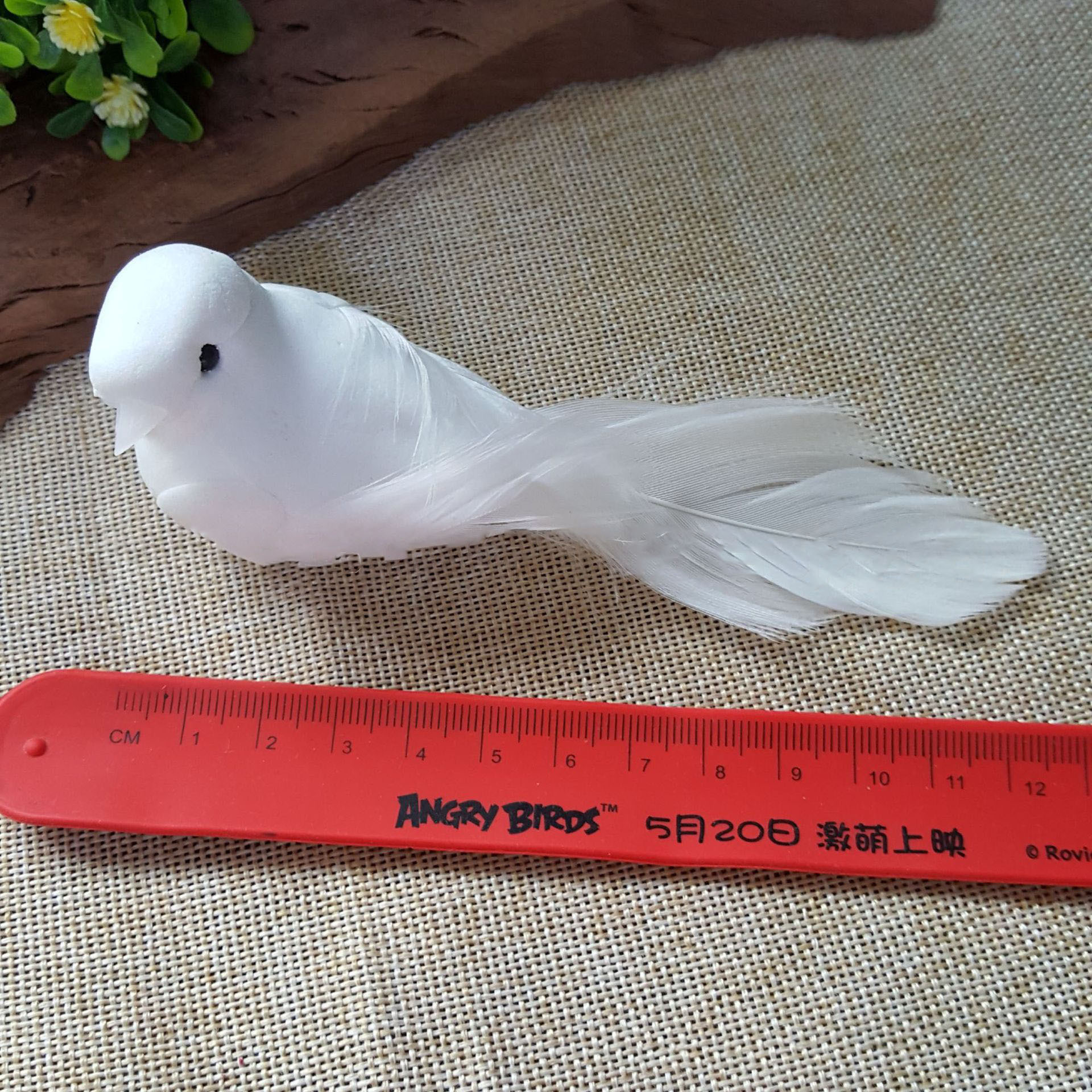 Small white pigeon with floating hair/medium white pigeon/12cm White Pigeon
