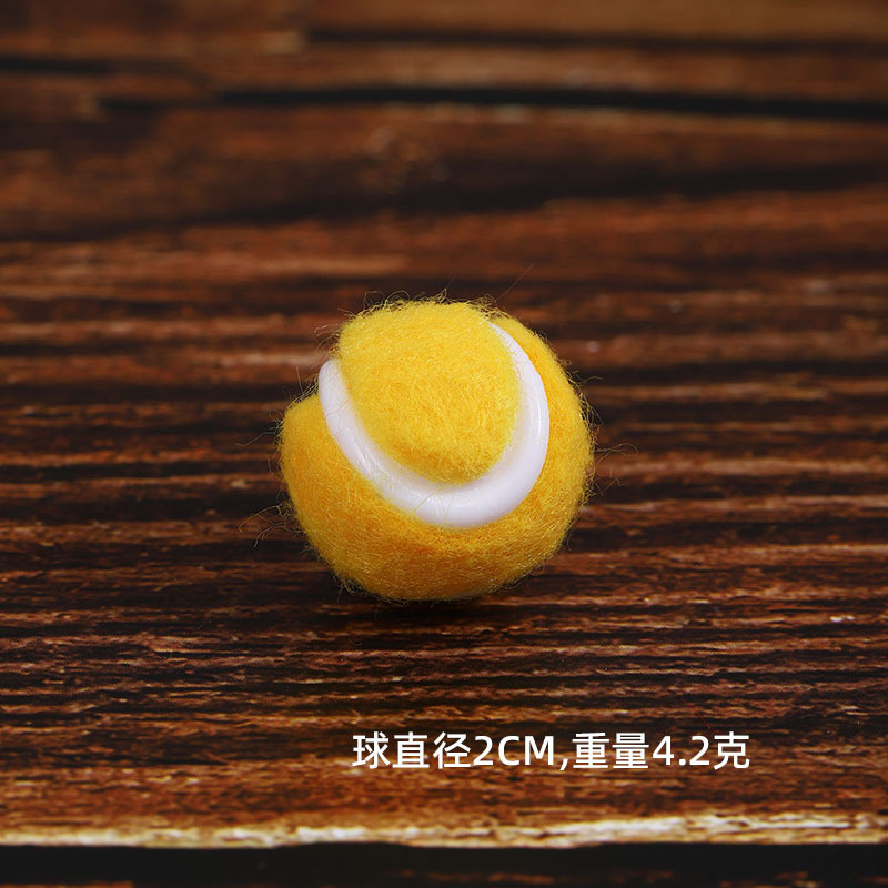 DIY simulation mini children's toy accessories simulation tennis model ornaments sports equipment photo props