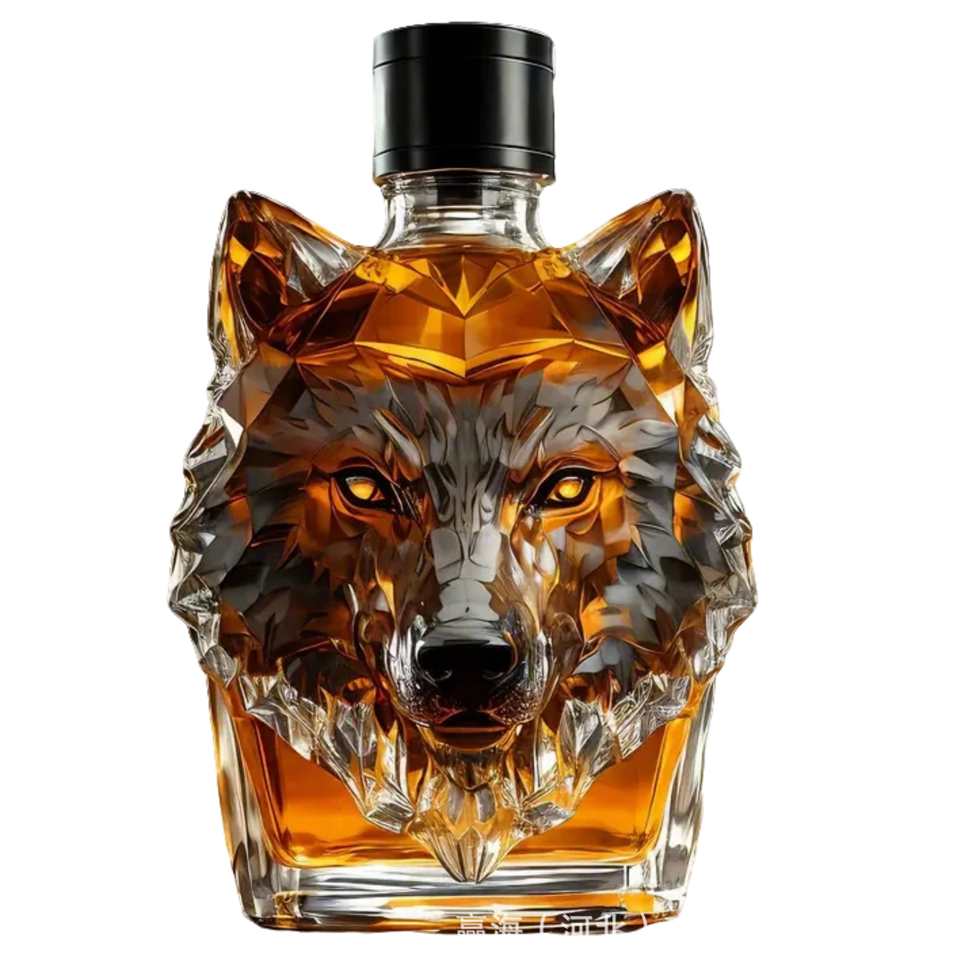 New Wolf Head Whisky Bottle Borosilicate Glass Bottle Craft Bottle Animal Shape Bottle
