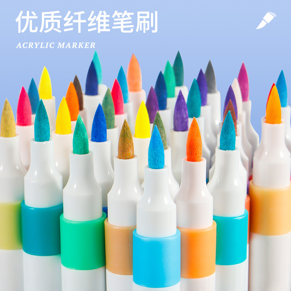 Soft head acrylic marker pen suit children's art graffiti brush free press non-fading watercolor pen wholesale