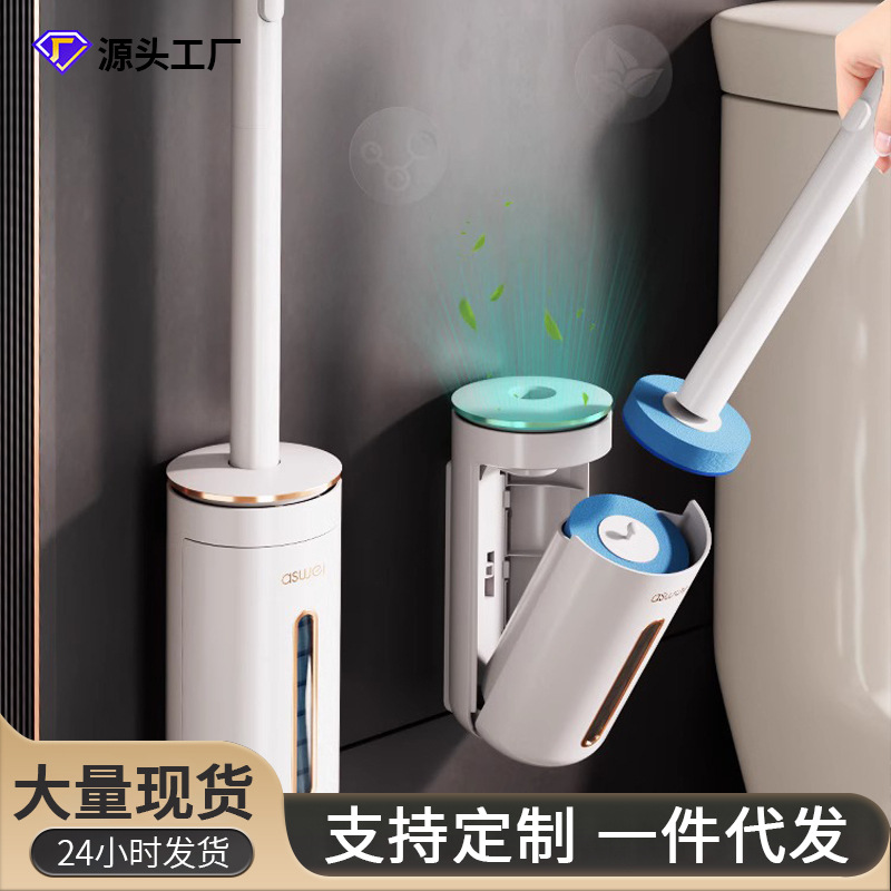 Одноразовая туалетная щетка для дома без мертвых углов, настенная, новая щетка с заменяемой головкой