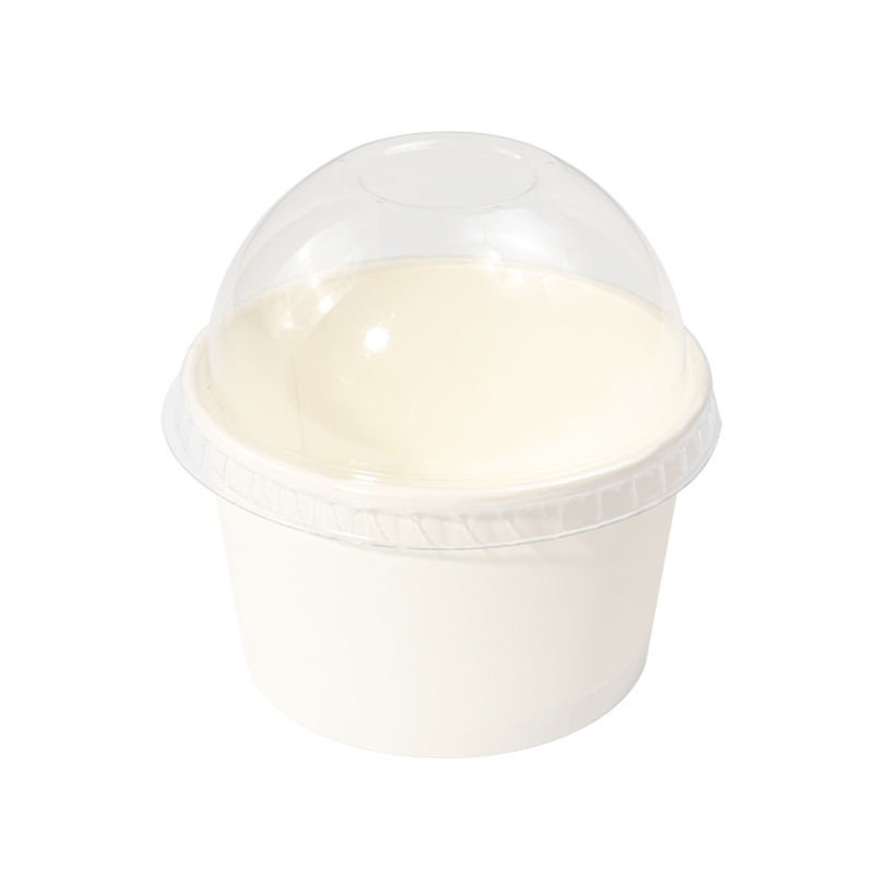 Wholesale Baking Packaging Taro Paste Baked Milk Cup High Temperature Resistant Transparent Cover Puff Puff Custard Egg Dessert Cake Packaging Cup