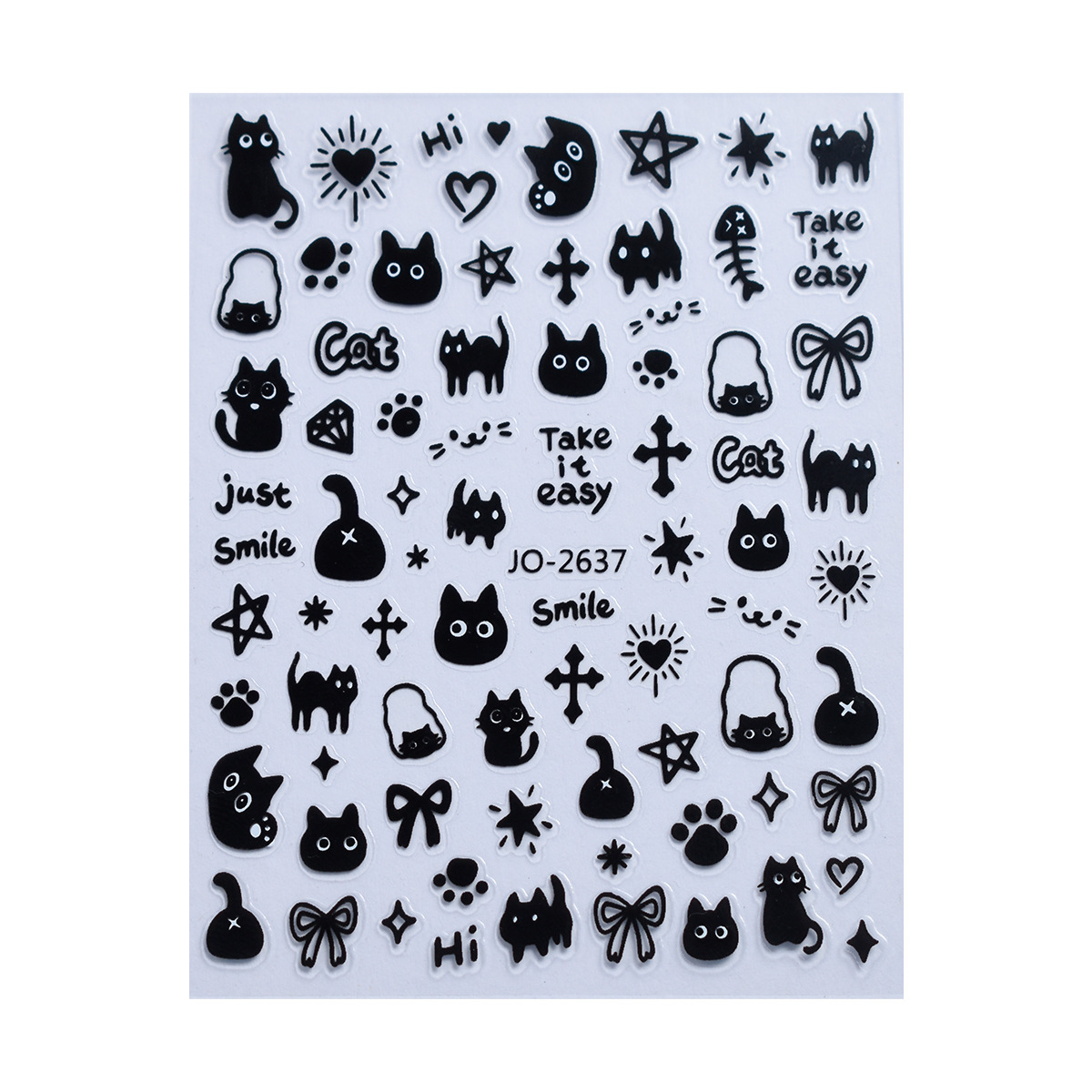 Little Red Book Explosions Nail Art Sticker Simple Cartoon Cute Cat Puppy Children's Nail 3D Transparent Bottom Back Adhesive Sticker