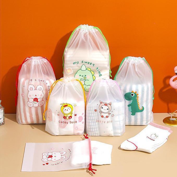 Сумки с завязками для одежды и обуви, прозрачные упаковки для носок и обуви, оптовые пластиковые сумки