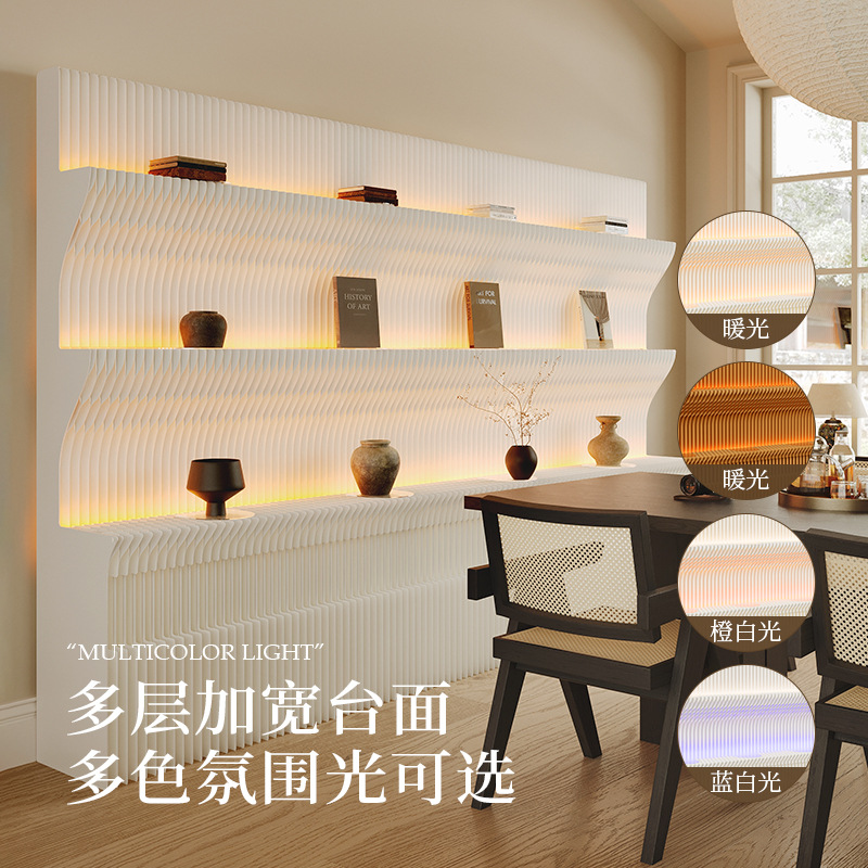 Eighteen Paper Screen Partition Background Wall Office Baffle Foldableable Mobile Storage Rack Light Branch Paper Wall Luminous Screen