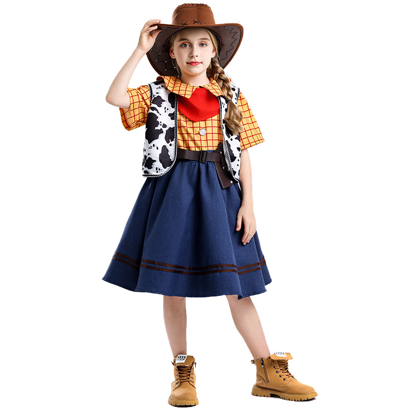 Western Cowboy Party Kidsren's Stage Costume Cosplay Disney Toy Story Trish Woody Stage Performance