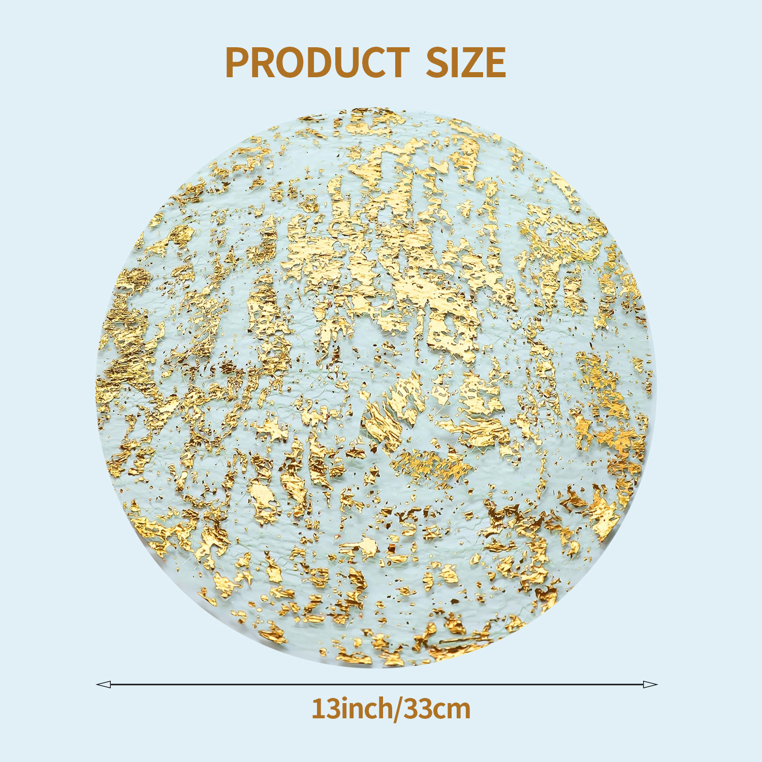 Cross-border Placemat Disposable Holiday Party Gold Foil Golden Placemat Western Restaurant Table Mat Wedding Party Decoration Wholesale