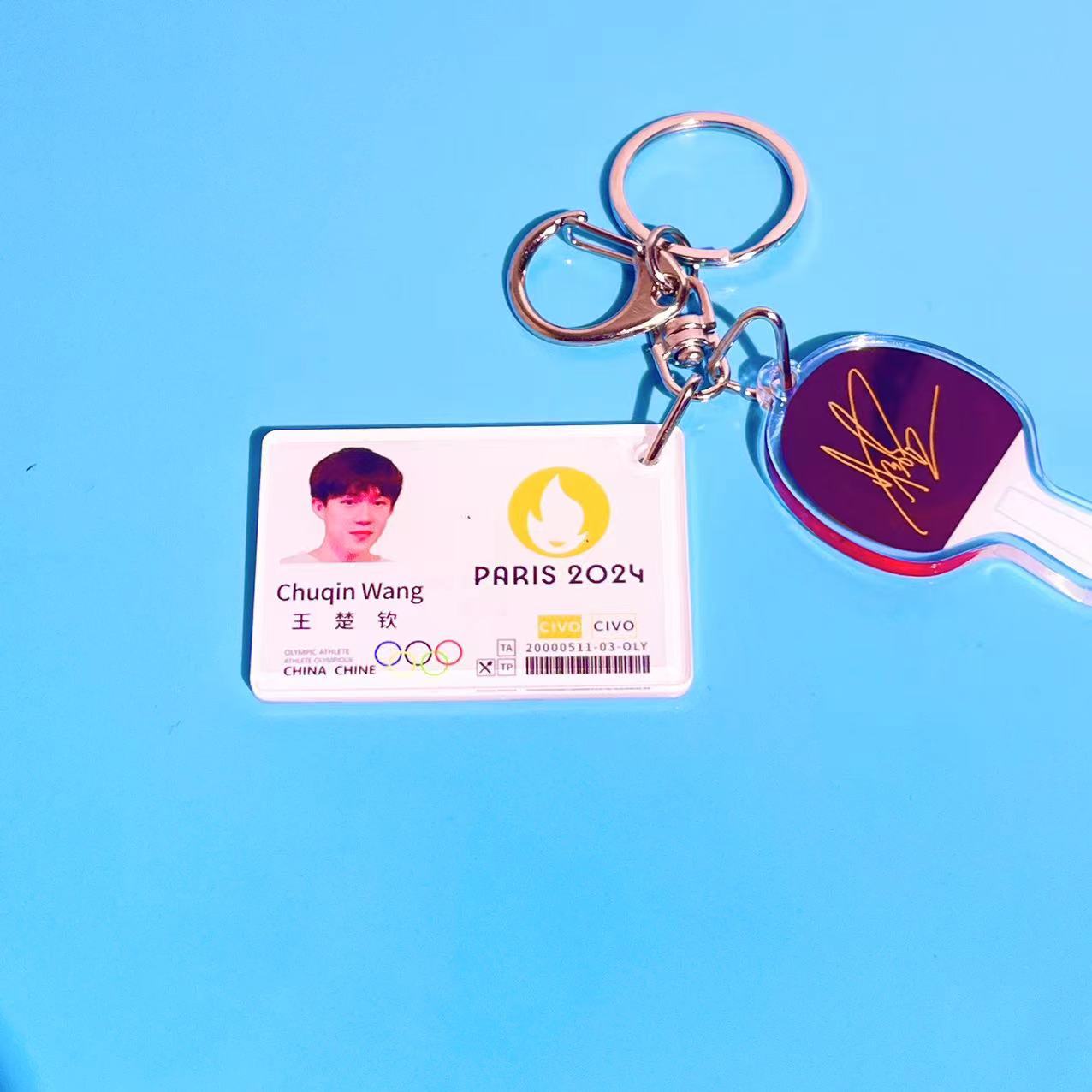 table tennis signature keychain card pendant jewelry ball bag backpack accessories fashion