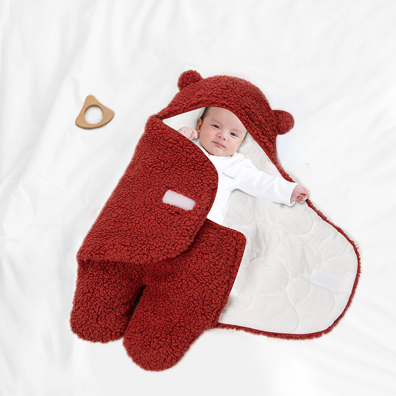 Bidole Baby Sleeping Bag Autumn and Winter Thickened Kick-proof Quilt Newborn Winter Baby Dual-use Outgoing Pure Cotton Swaddling Quilt