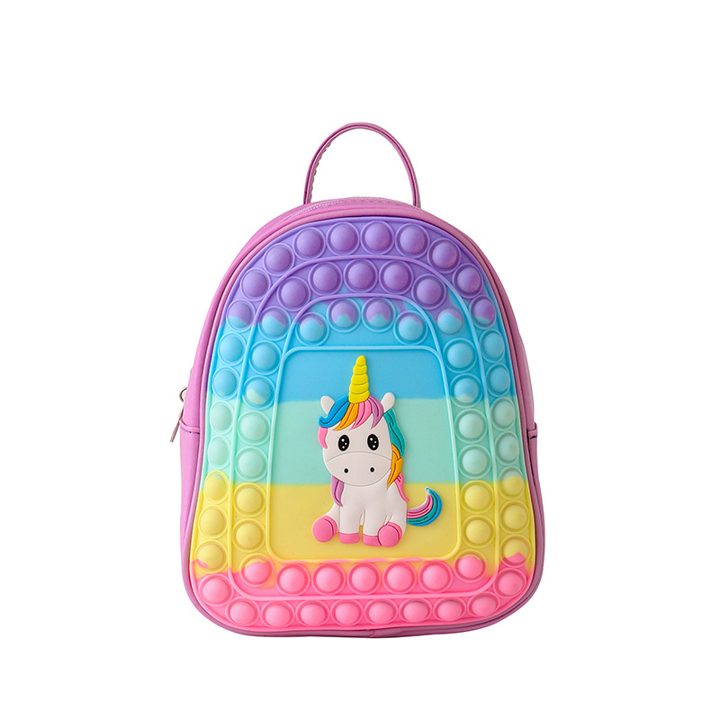 Manufacturer Sells Ready Supply of New Unicorn Silicone Backpacks, Children's Decompression Rodent Killer Pioneer Bags