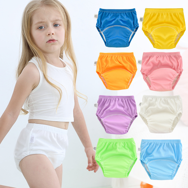Xue Oni Baby Learning Pants Full Polyester Training Pants Washable Baby Diaper Pants Pocket New Diaper Pants for Children