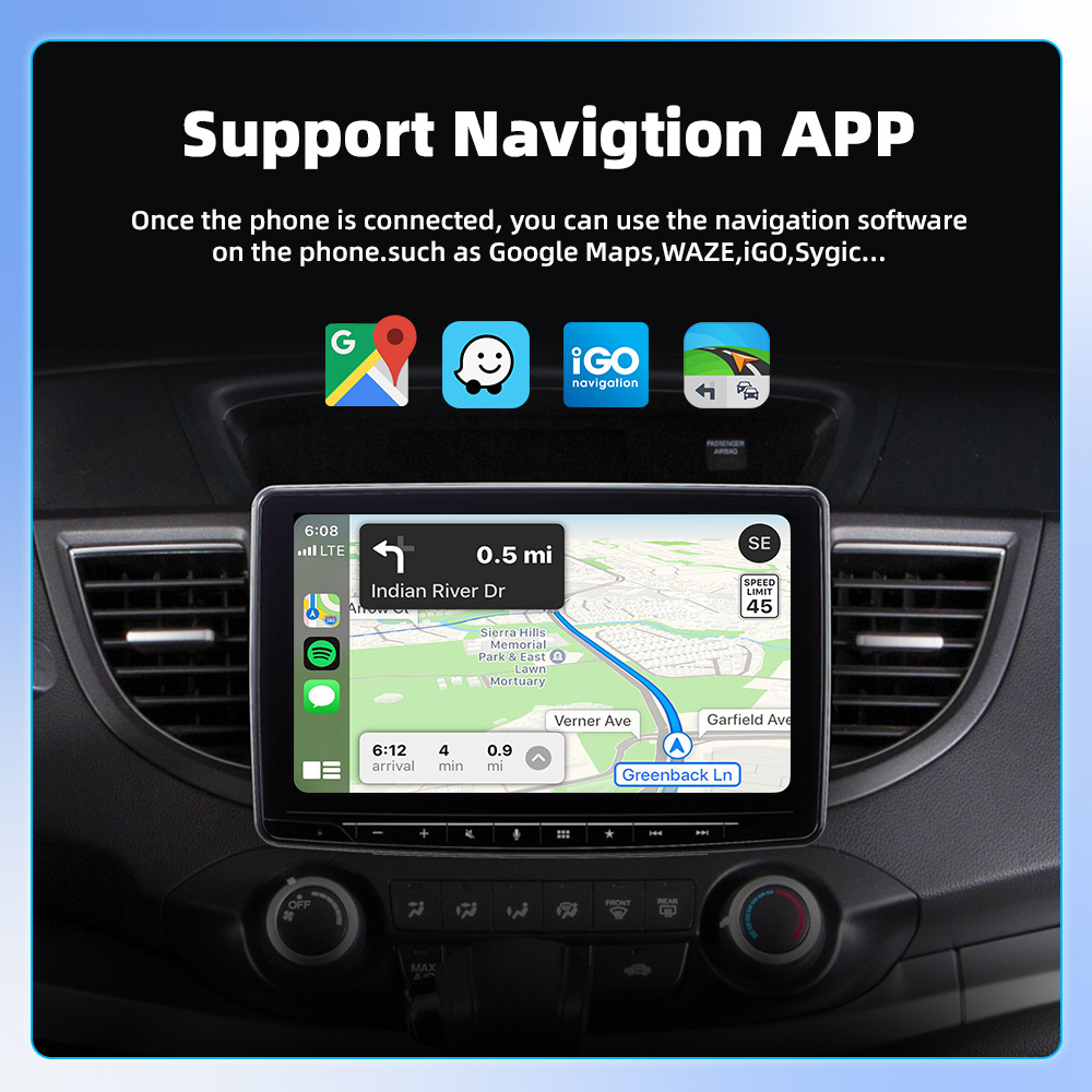 New Wireless Carplay Box Android Auto Two-In-One Wired to Wireless Adapter Car Interconnection