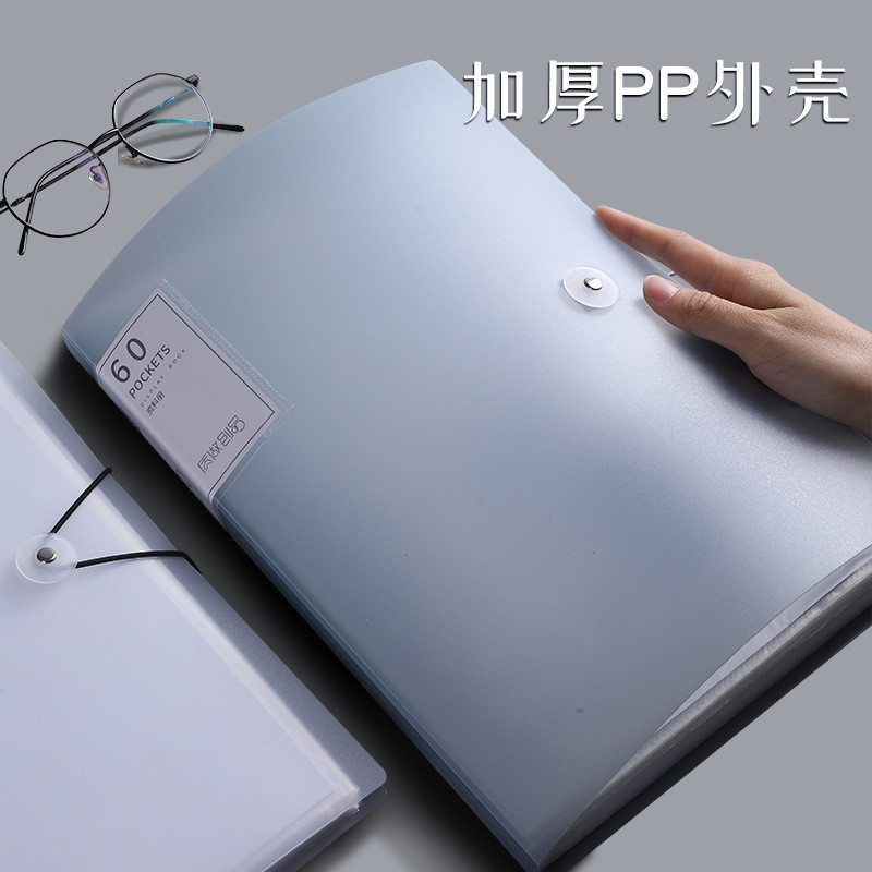 Factory A4 data book folder transparent insert test paper storage bag 100/60 file folder multi-function paper
