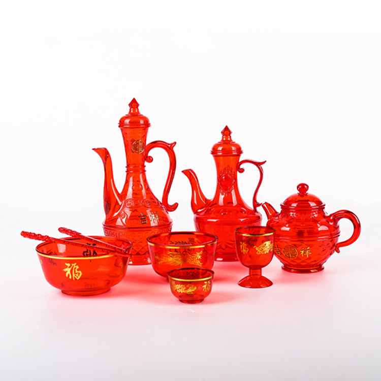 Пластиковая кристаллическая чаша для поклонения Богу богатства, кубок для воды, набор для поклонения Будде